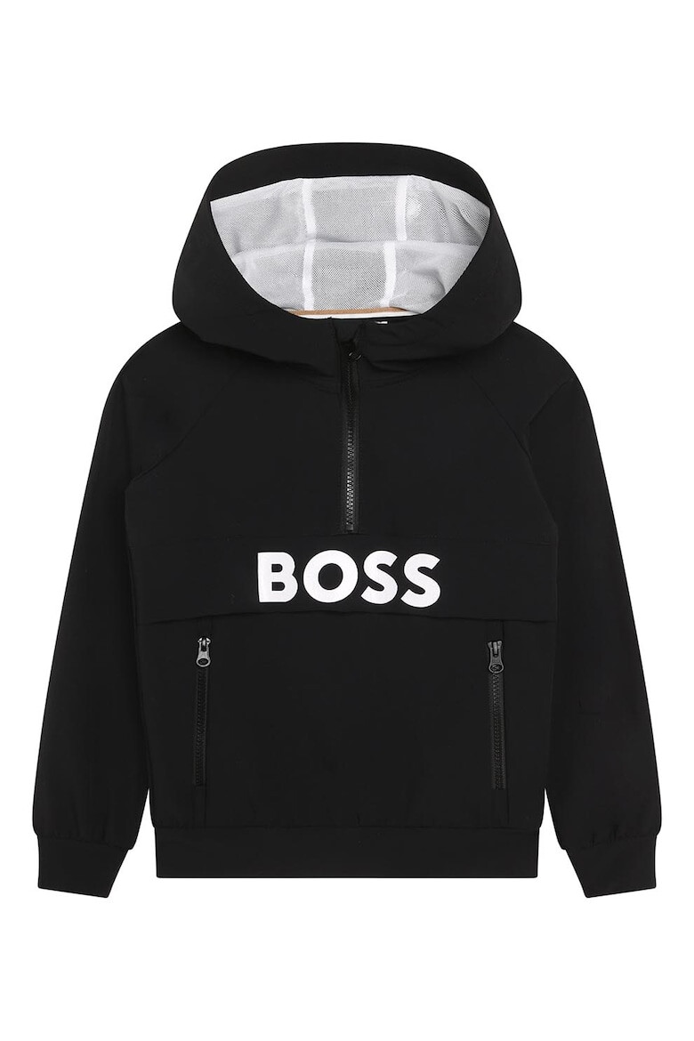 BOSS Kidswear Худи с къс цип - Pepit.bg