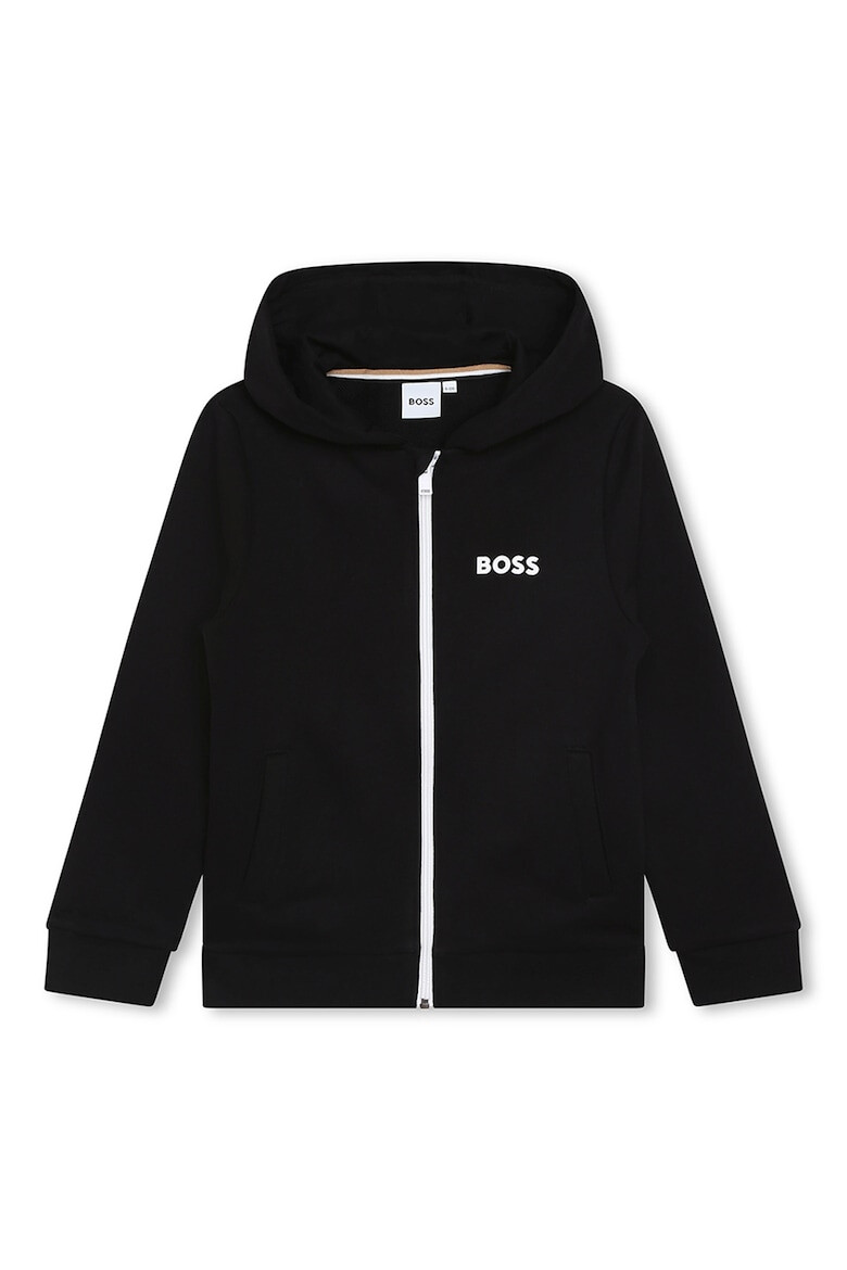 BOSS Kidswear Худи с цип и лого - Pepit.bg