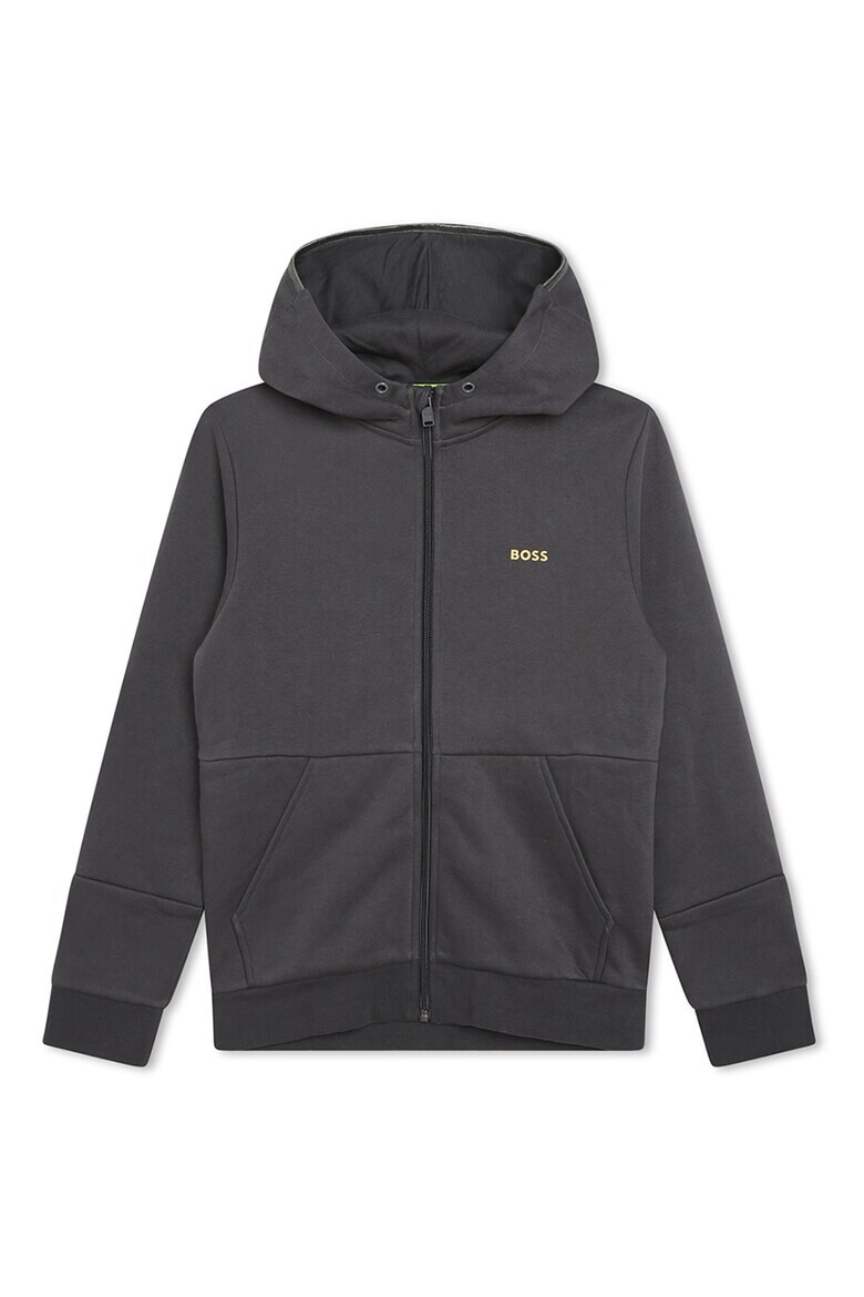 BOSS Kidswear Худи с цип и лого - Pepit.bg