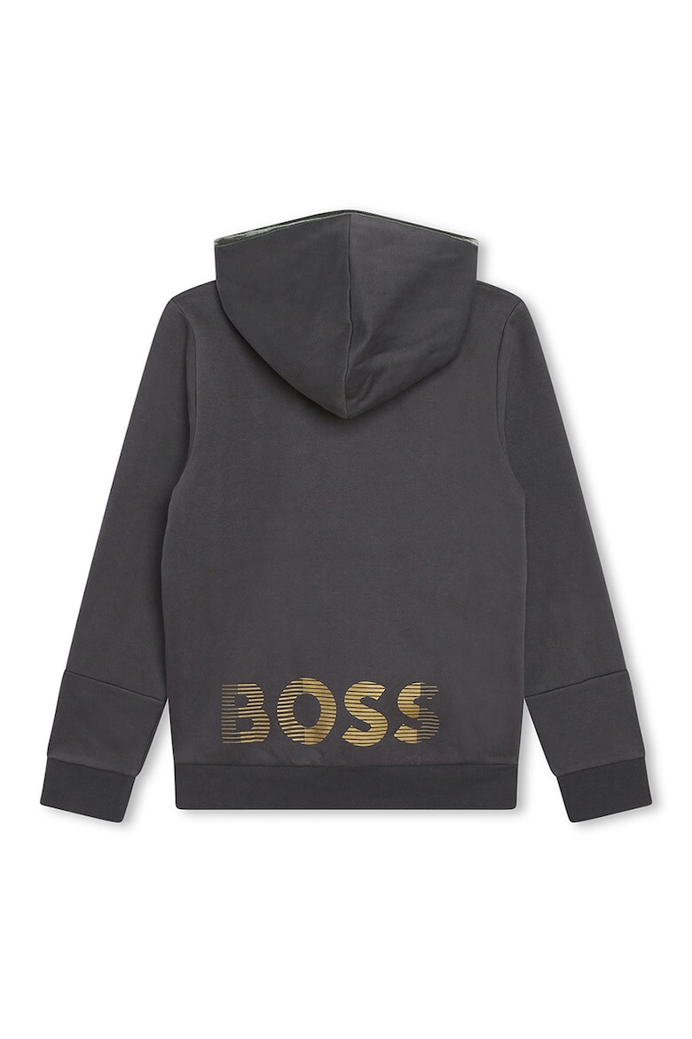 BOSS Kidswear Худи с цип и лого - Pepit.bg