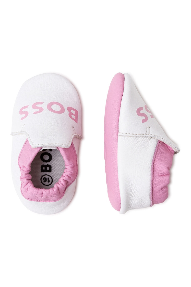 BOSS Kidswear Кожени буйки с лого - Pepit.bg
