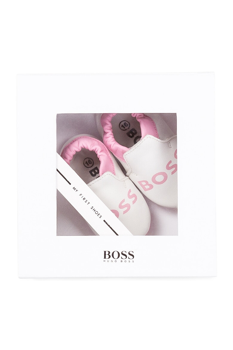 BOSS Kidswear Кожени буйки с лого - Pepit.bg