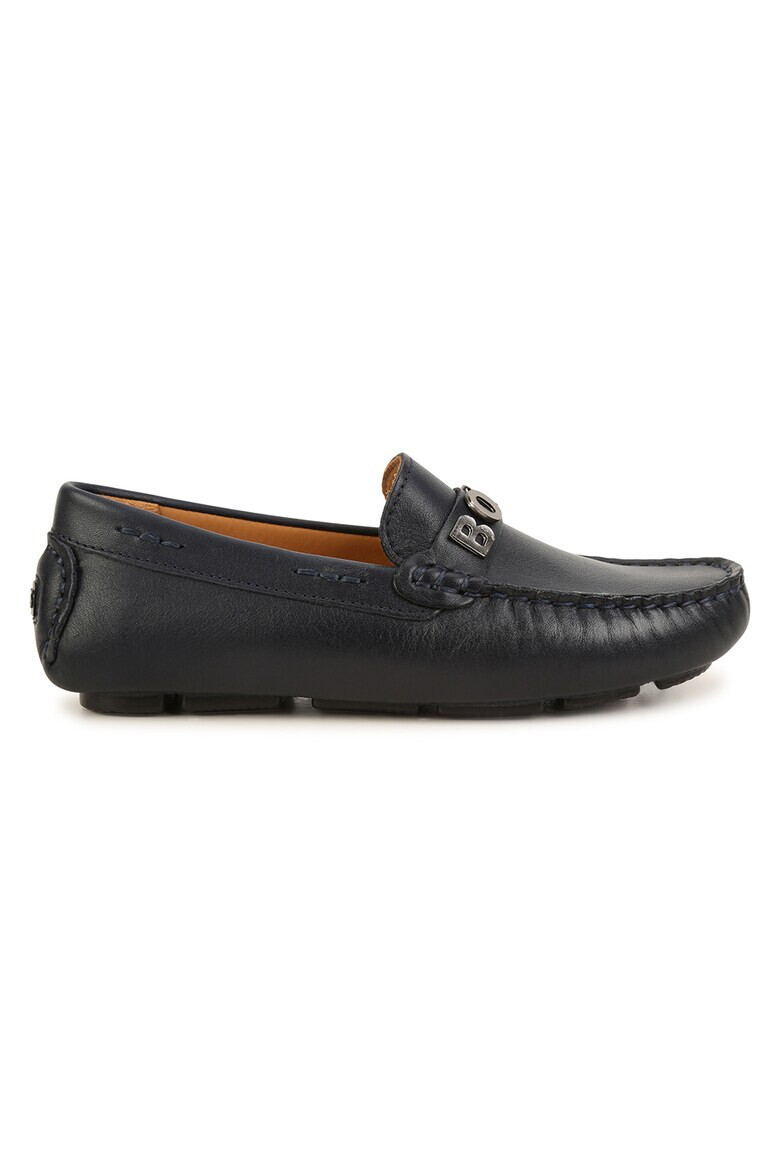 BOSS Kidswear Кожени мокасини с лого - Pepit.bg
