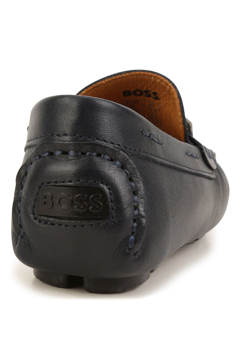 BOSS Kidswear Кожени мокасини с лого - Pepit.bg