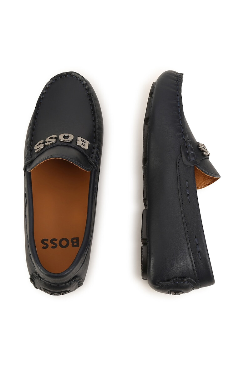 BOSS Kidswear Кожени мокасини с лого - Pepit.bg