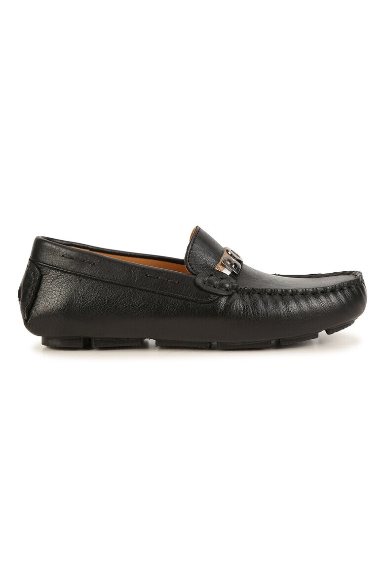 BOSS Kidswear Кожени мокасини с лого - Pepit.bg