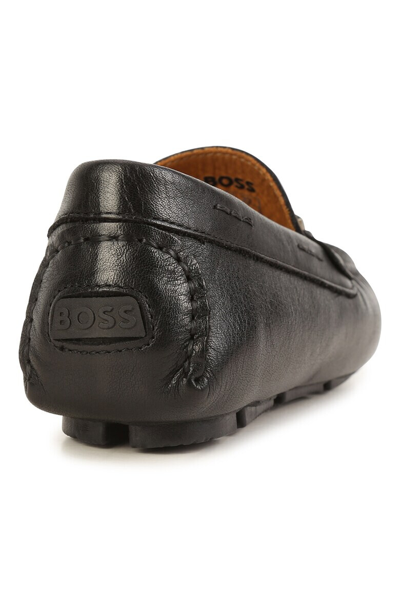 BOSS Kidswear Кожени мокасини с лого - Pepit.bg