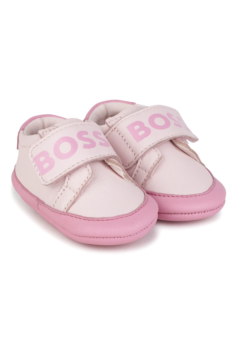 BOSS Kidswear Кожени обувки с лого - Pepit.bg