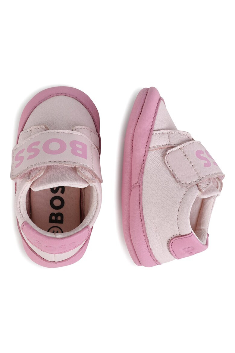 BOSS Kidswear Кожени обувки с лого - Pepit.bg
