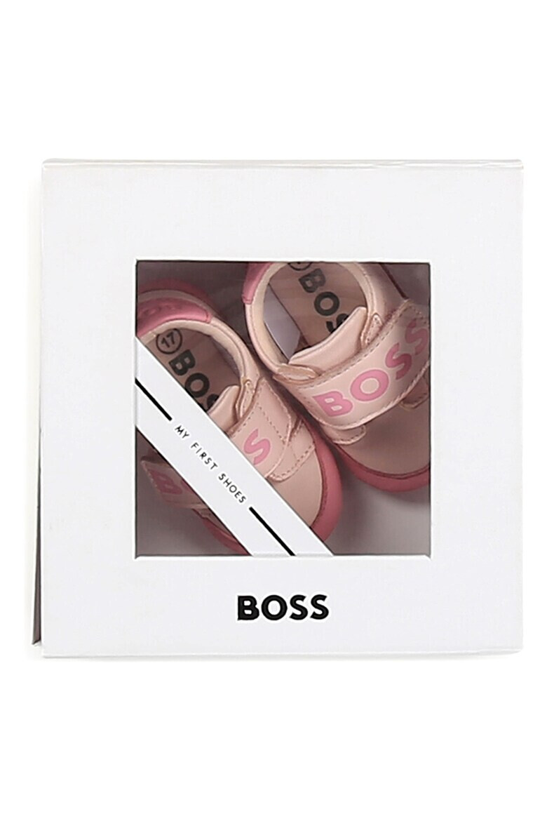 BOSS Kidswear Кожени обувки с лого - Pepit.bg