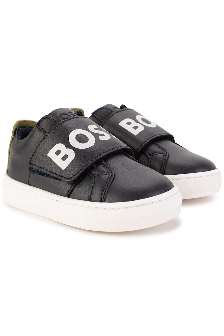 BOSS Kidswear Кожени спортни обувки с велкро - Pepit.bg