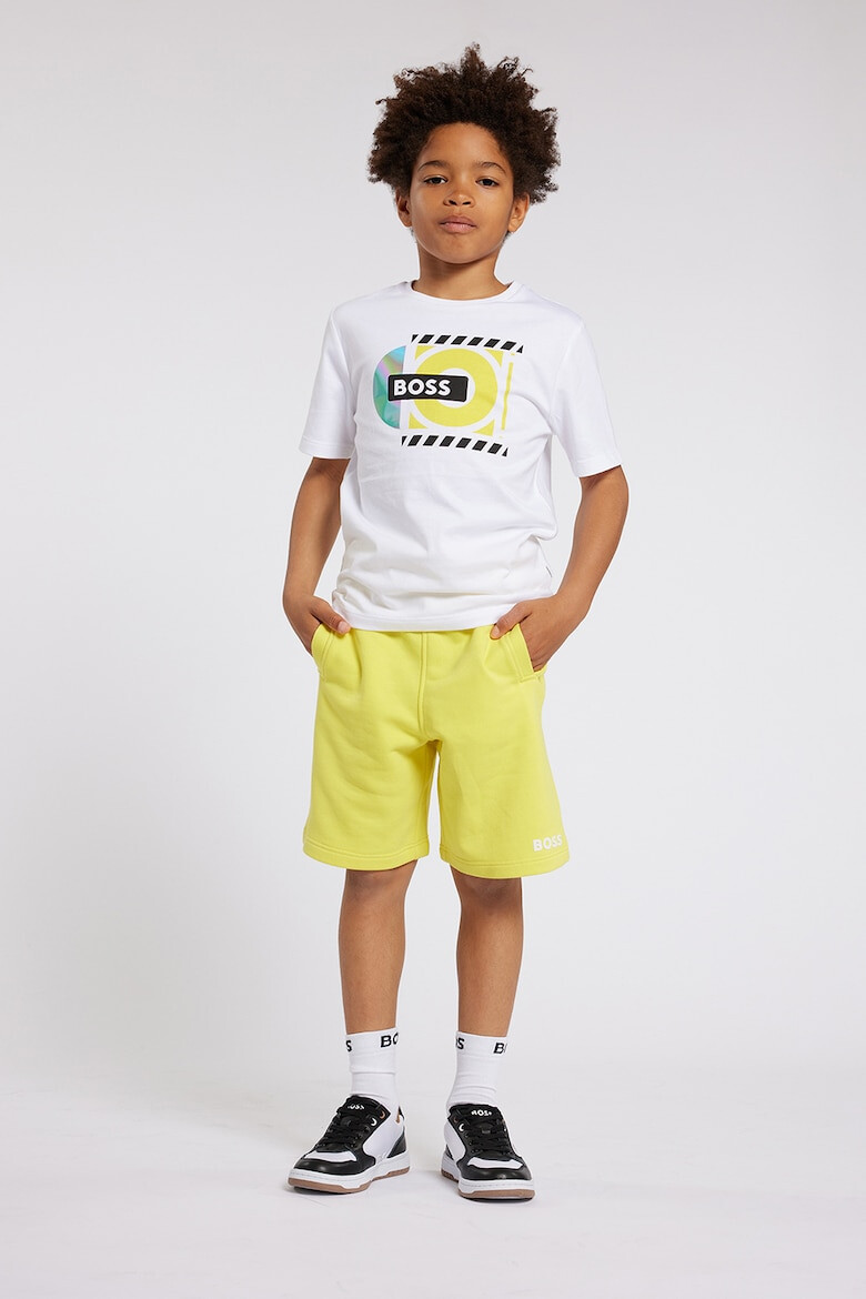 BOSS Kidswear Къс панталон с памук и джобове - Pepit.bg