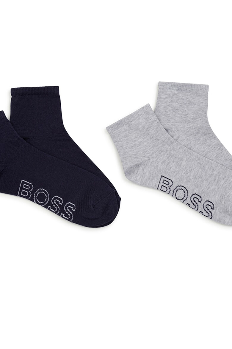 BOSS Kidswear Къси чорапи с лого - 2 чифта - Pepit.bg