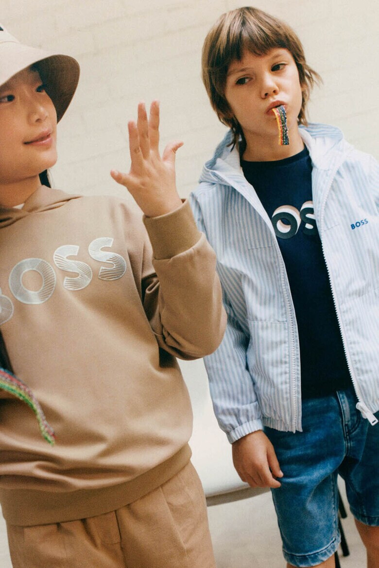 BOSS Kidswear Къси дънки с връзка - Pepit.bg