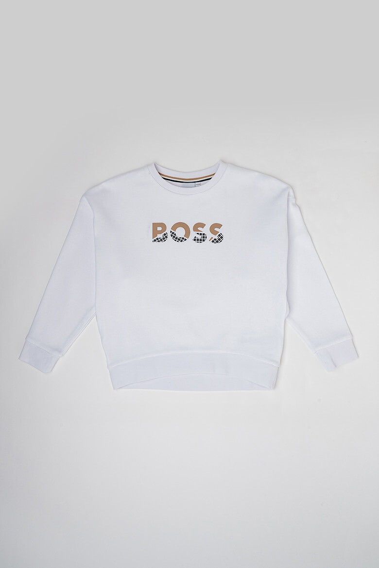 BOSS Kidswear Памучен суитшърт с лого - Pepit.bg