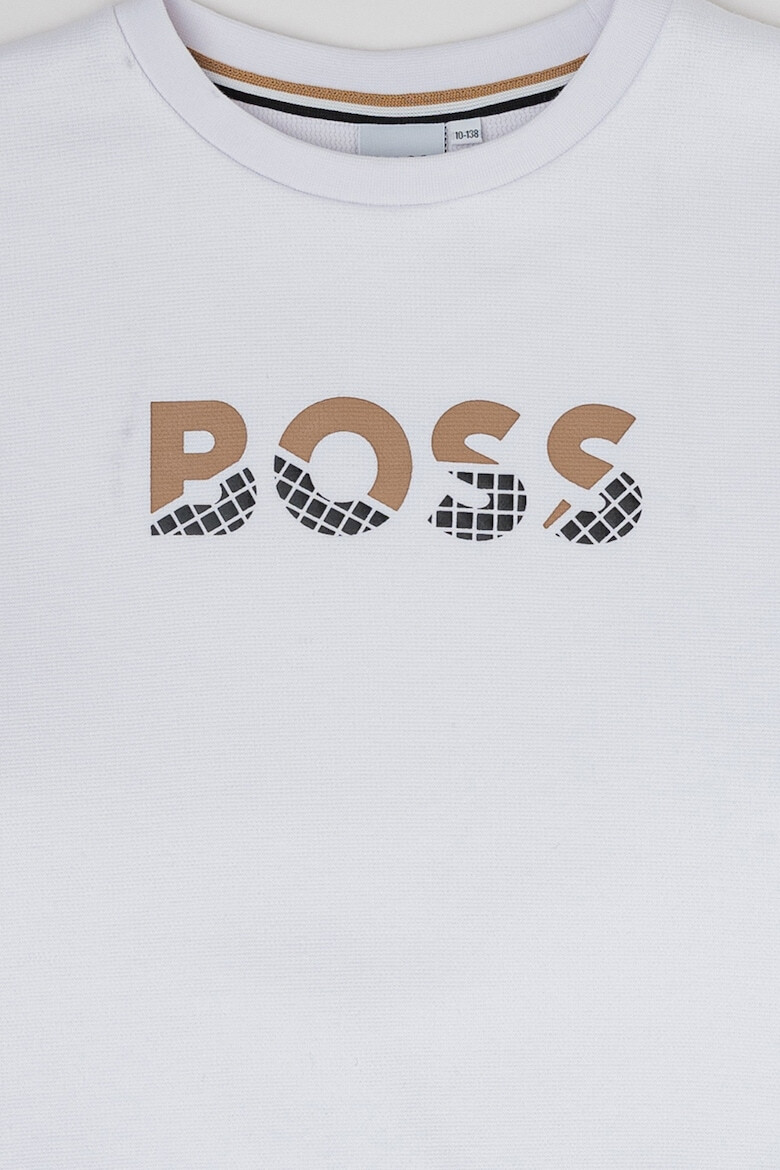 BOSS Kidswear Памучен суитшърт с лого - Pepit.bg