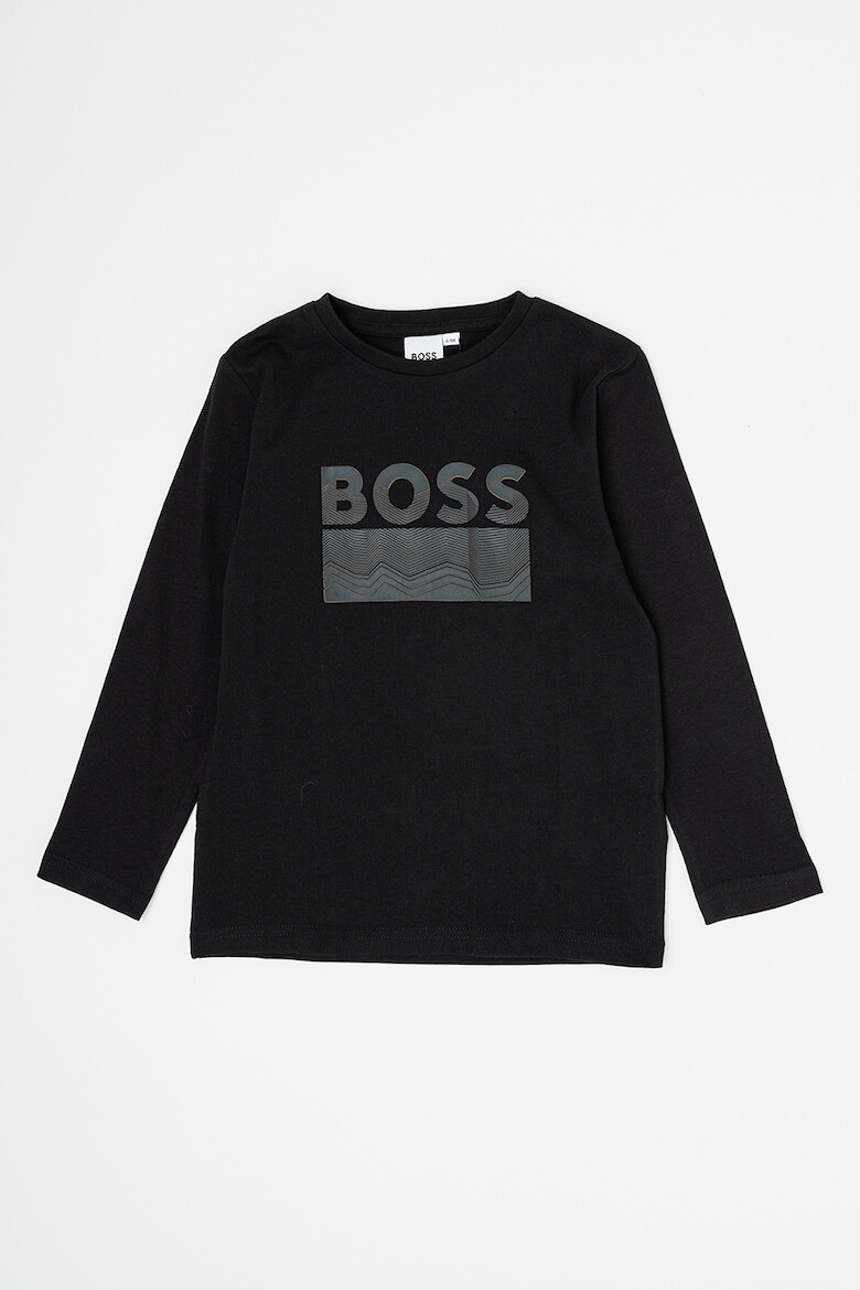 BOSS Kidswear Памучна блуза на лога - Pepit.bg