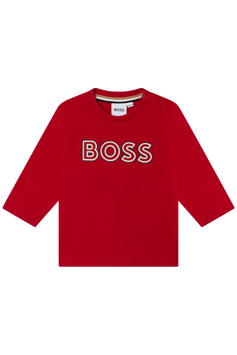 BOSS Kidswear Памучна блуза с лого - Pepit.bg