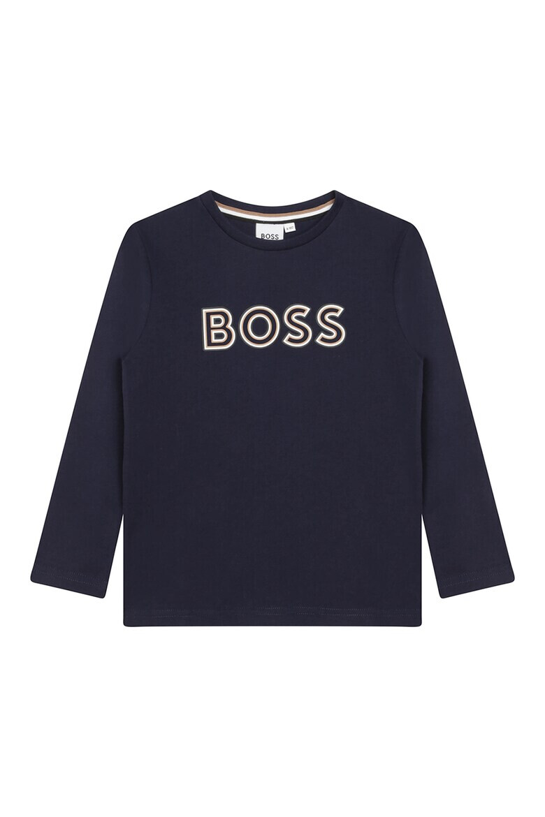 BOSS Kidswear Памучна блуза с лого - Pepit.bg