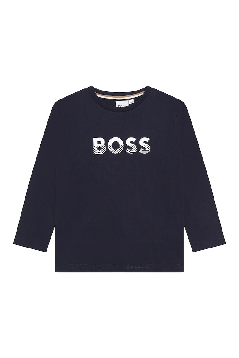 BOSS Kidswear Памучна блуза с лого - Pepit.bg