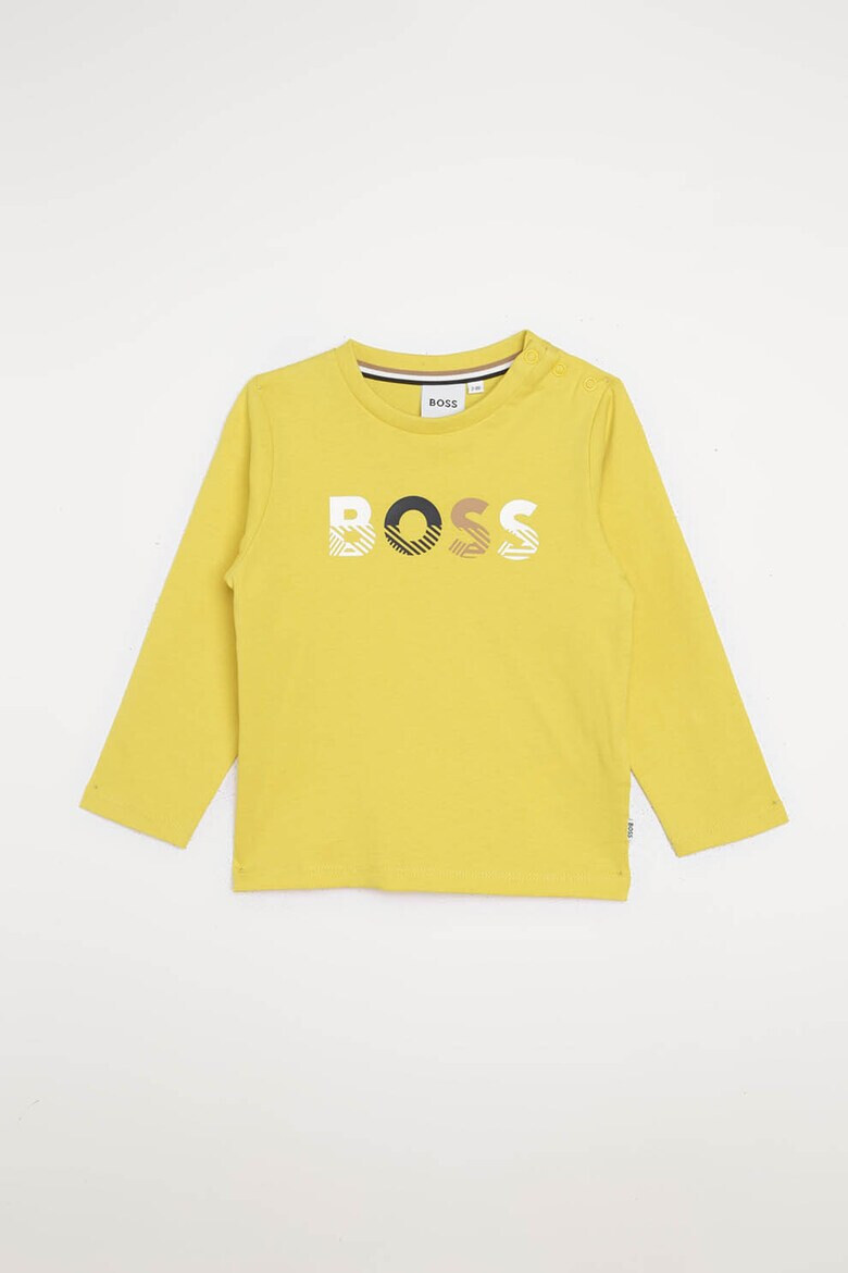BOSS Kidswear Памучна блуза с лого - Pepit.bg