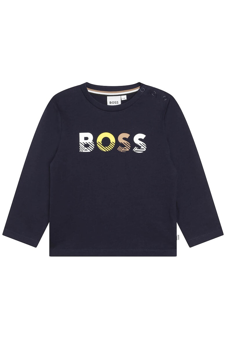 BOSS Kidswear Памучна блуза с лого - Pepit.bg