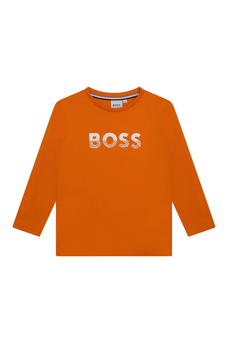 BOSS Kidswear Памучна блуза с лого - Pepit.bg