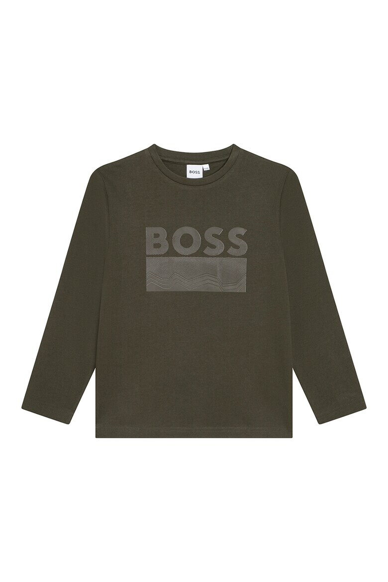 BOSS Kidswear Памучна блуза на лога - Pepit.bg