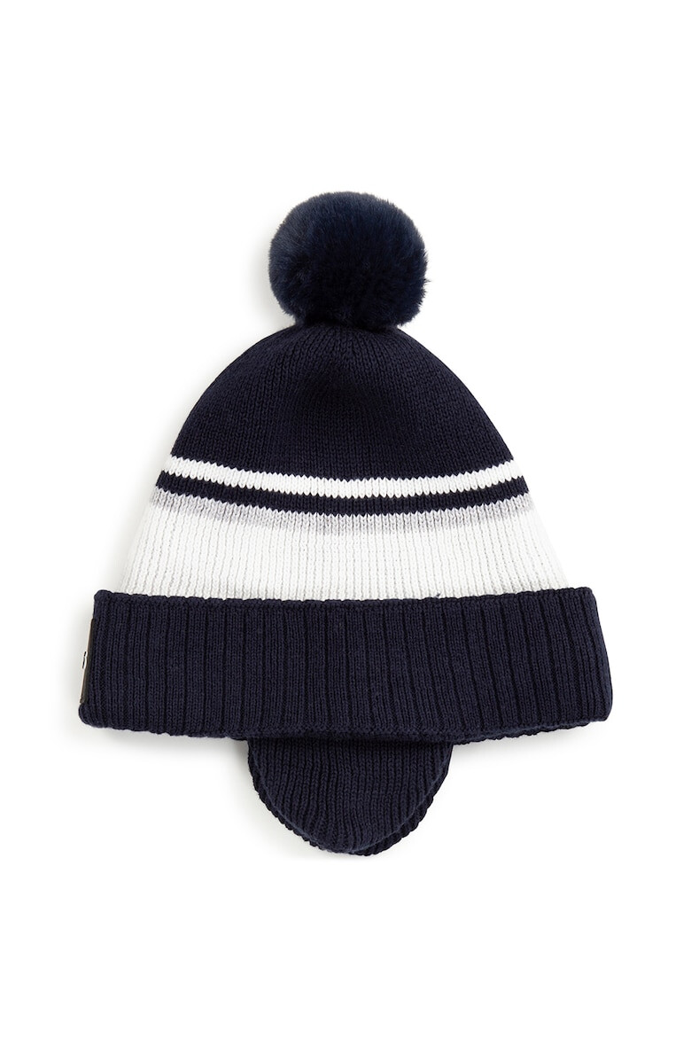 BOSS Kidswear Памучна шапка с помпон - Pepit.bg