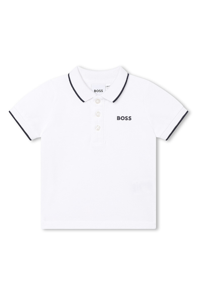 BOSS Kidswear Памучна тениска с яка - Pepit.bg