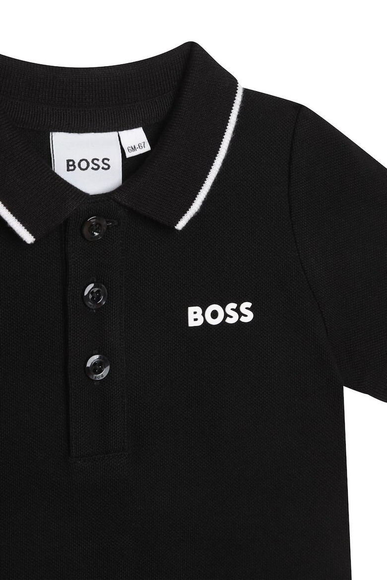 BOSS Kidswear Памучна тениска с яка - Pepit.bg