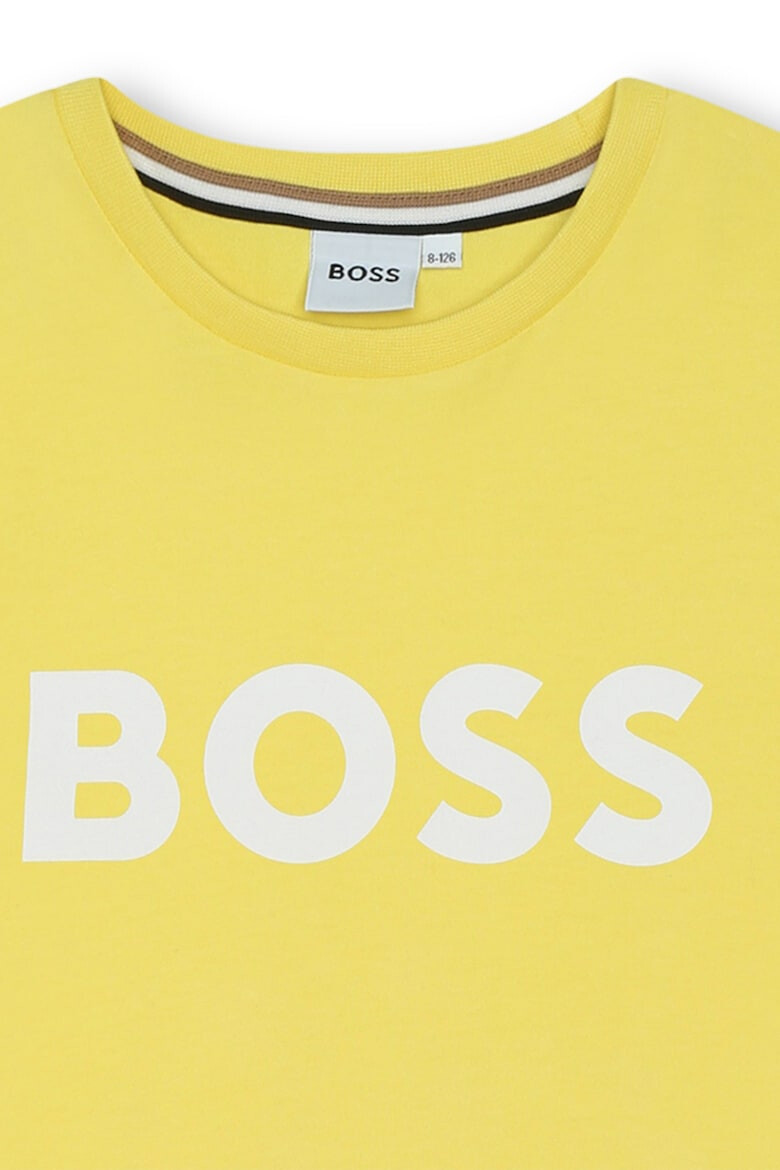 BOSS Kidswear Памучна тениска с лого - Pepit.bg