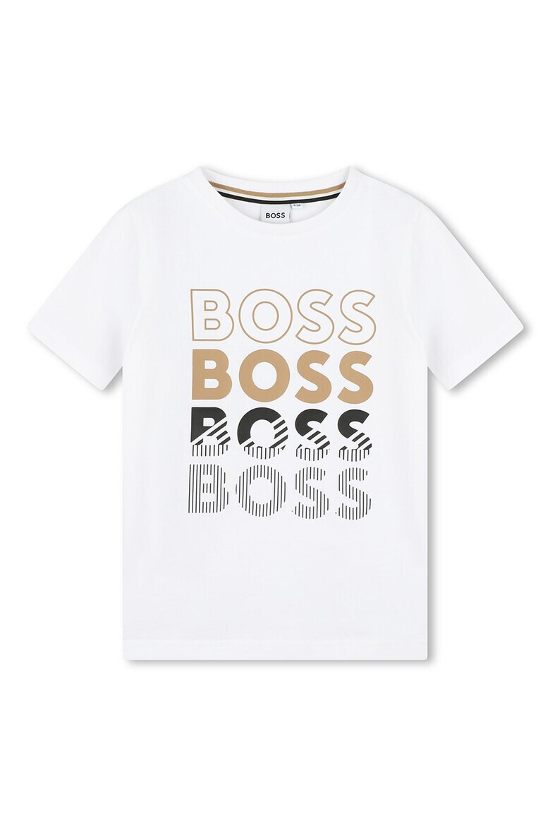 BOSS Kidswear Памучна тениска с лого - Pepit.bg