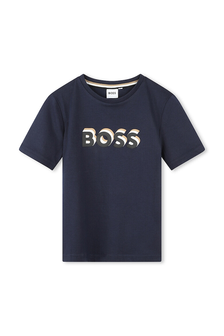 BOSS Kidswear Памучна тениска с лого - Pepit.bg