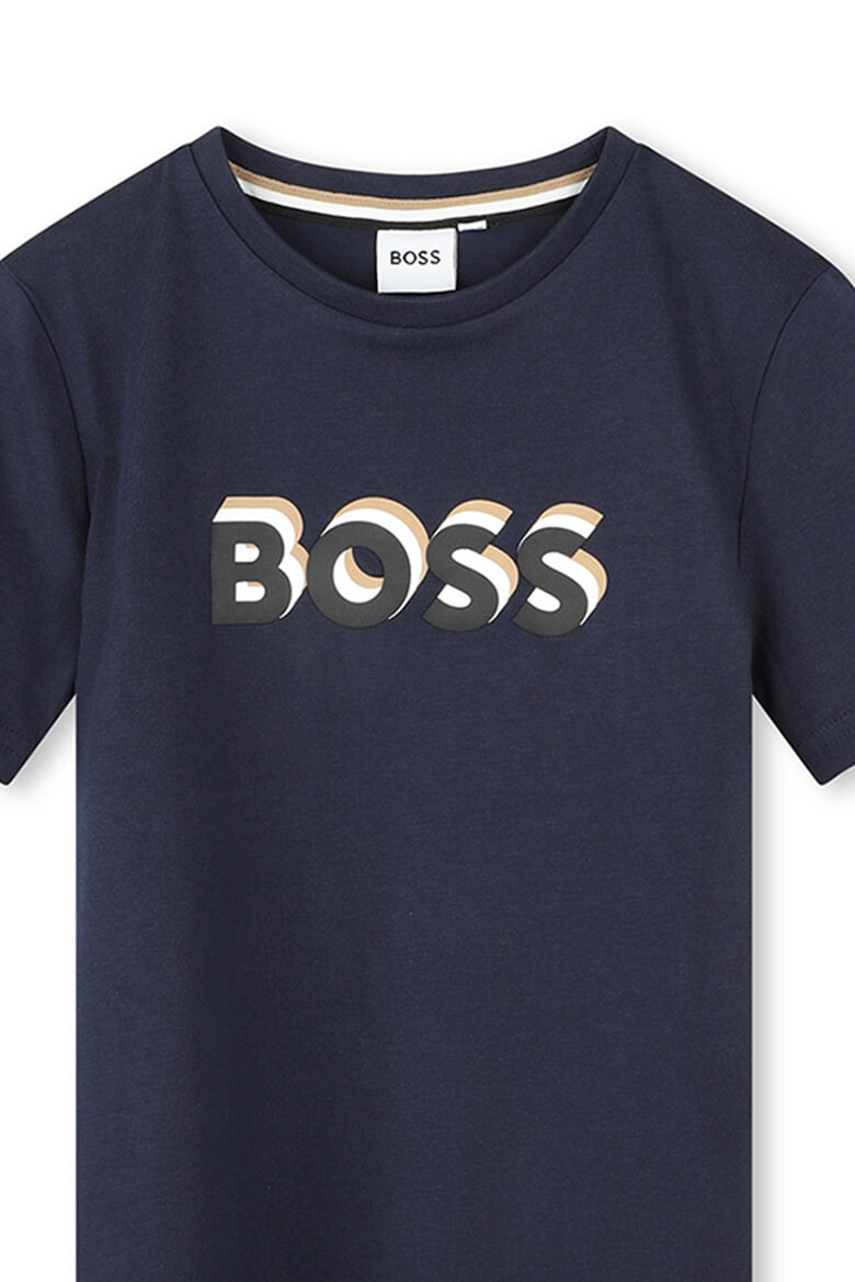 BOSS Kidswear Памучна тениска с лого - Pepit.bg