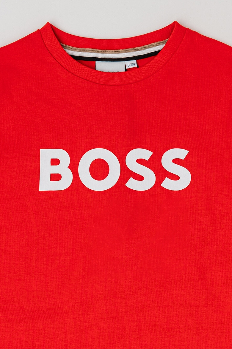 BOSS Kidswear Памучна тениска с лого - Pepit.bg