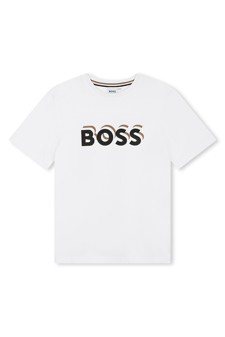 BOSS Kidswear Памучна тениска с лого - Pepit.bg