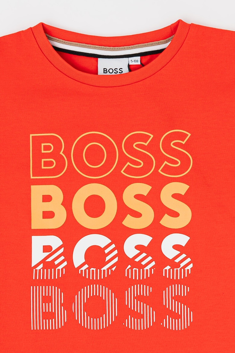 BOSS Kidswear Памучна тениска с лого - Pepit.bg