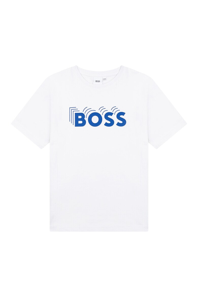 BOSS Kidswear Памучна тениска с лого и бермуди - Pepit.bg