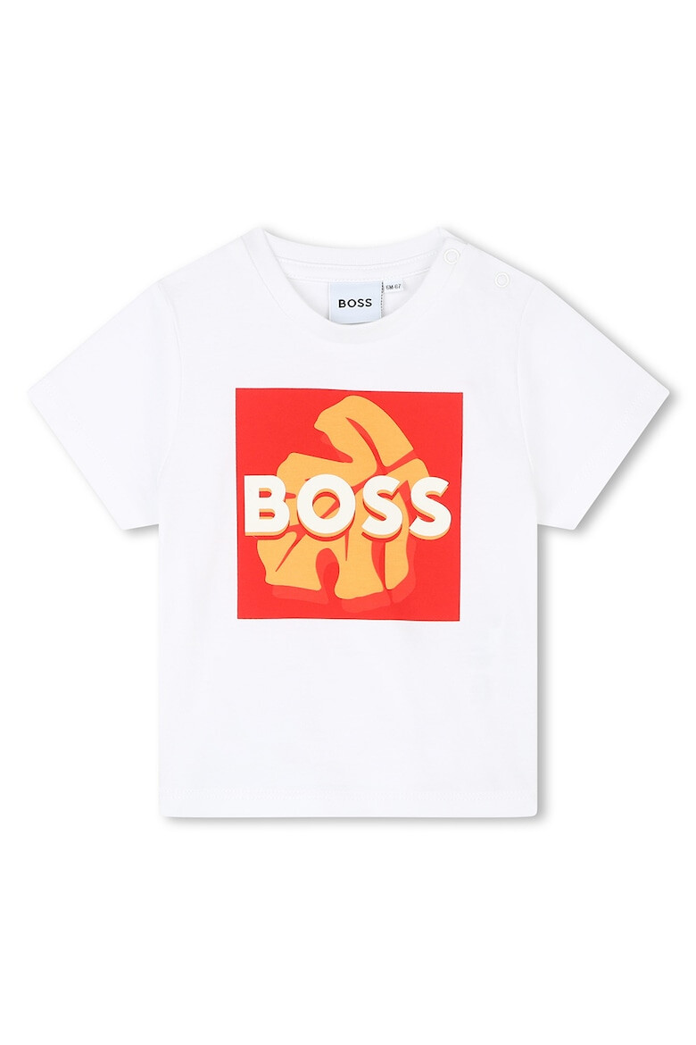 BOSS Kidswear Памучна тениска с лого и щампа - Pepit.bg