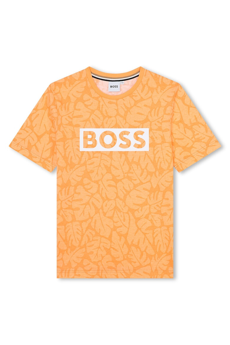 BOSS Kidswear Памучна тениска с щампа - Pepit.bg