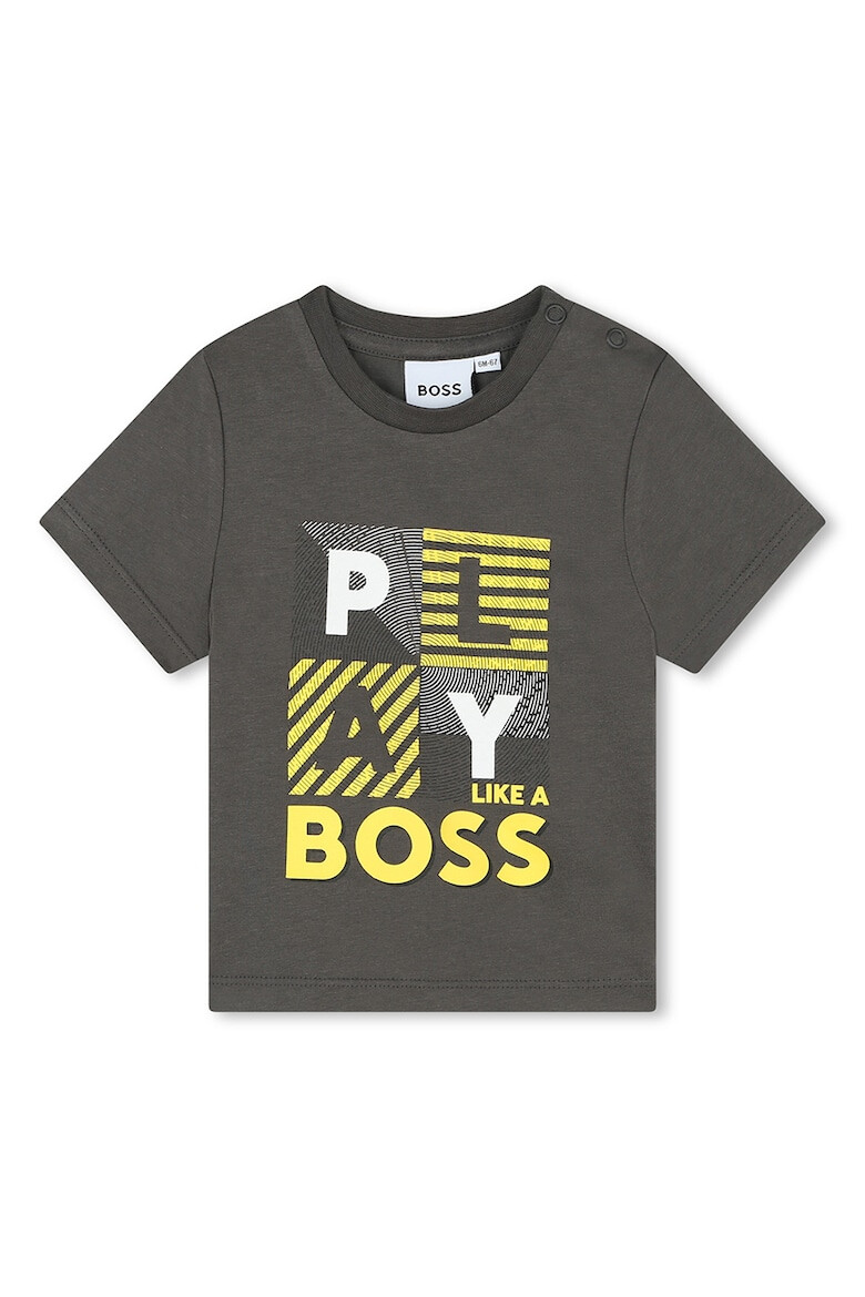 BOSS Kidswear Памучна тениска с щампа - Pepit.bg