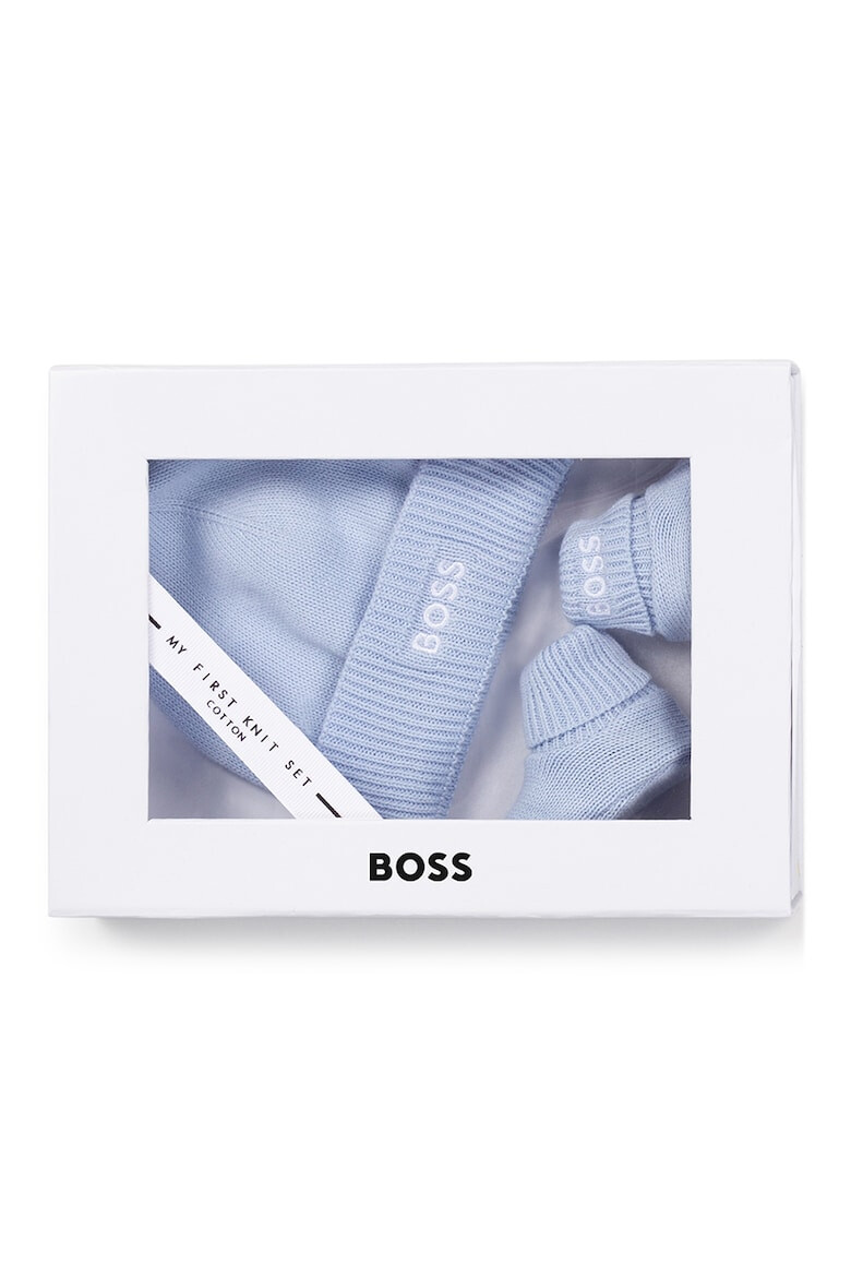 BOSS Kidswear Плетена шапка и буйки с лого - Pepit.bg