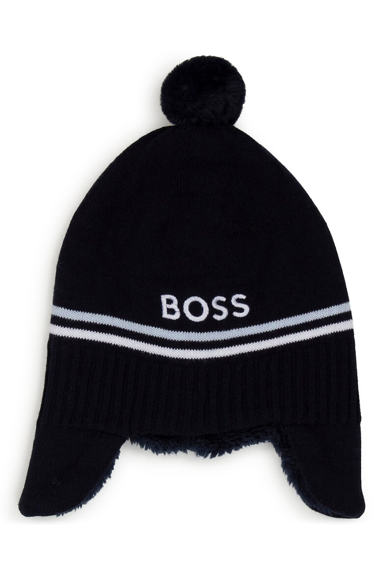 BOSS Kidswear Плетена шапка с помпон - Pepit.bg