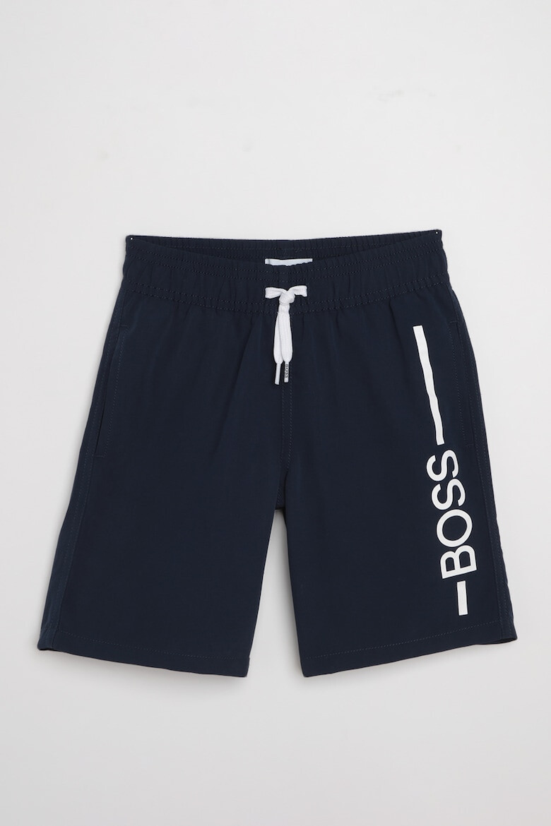 BOSS Kidswear Плувни шорти с контрастно лого - Pepit.bg