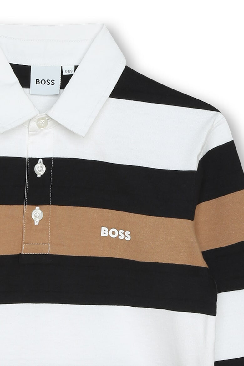 BOSS Kidswear Раирана блуза с яка - Pepit.bg