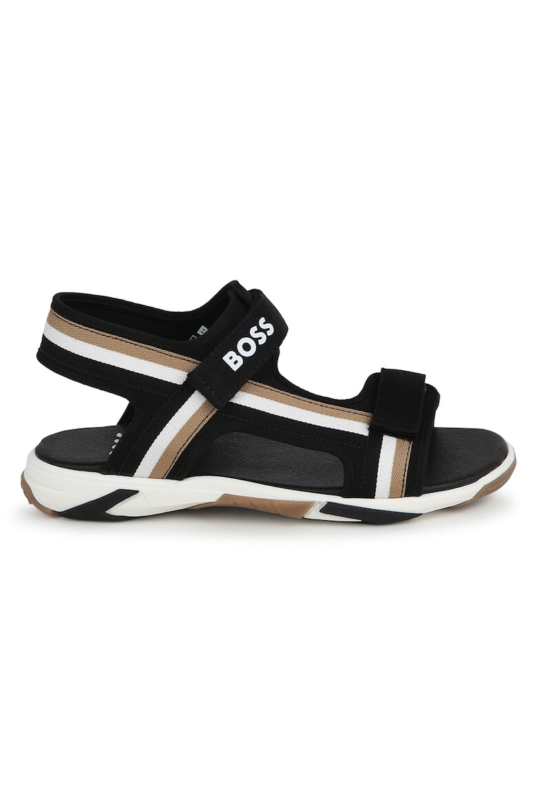BOSS Kidswear Раирани сандали с велкро - Pepit.bg