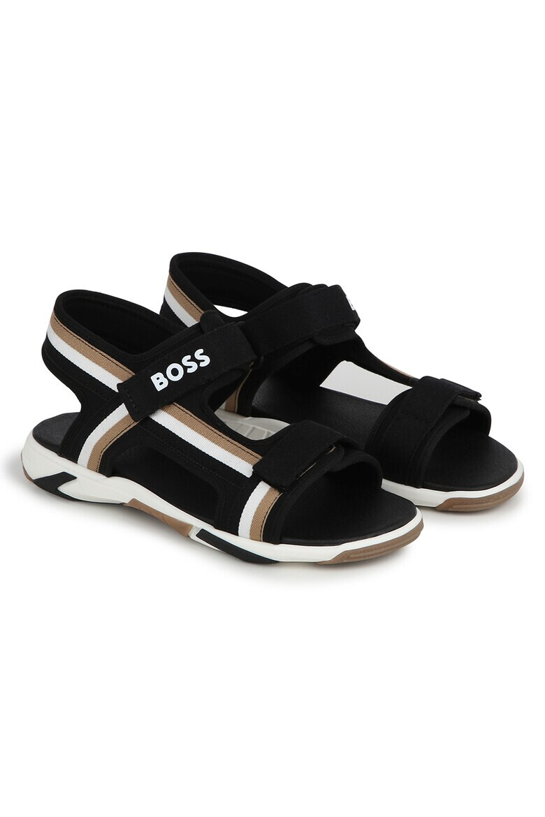 BOSS Kidswear Раирани сандали с велкро - Pepit.bg