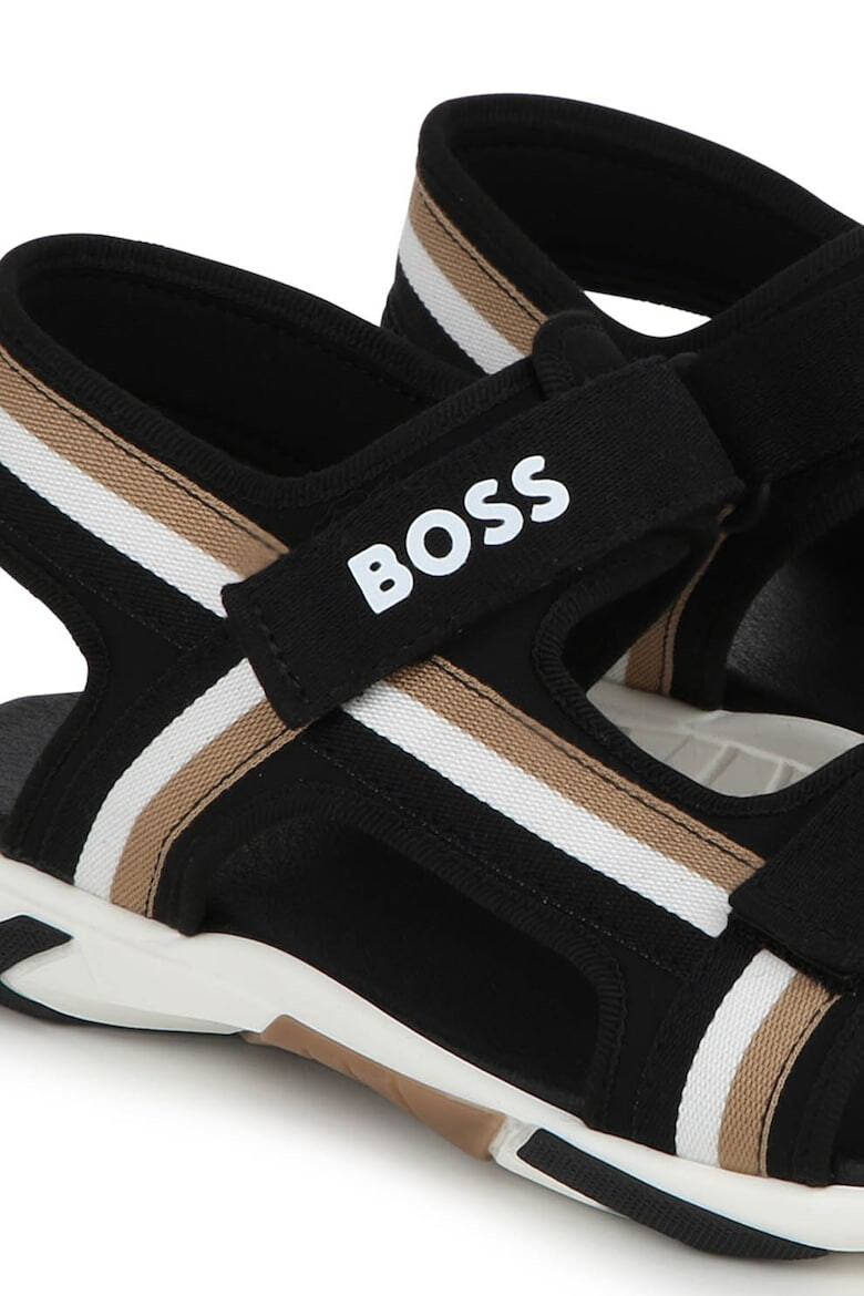 BOSS Kidswear Раирани сандали с велкро - Pepit.bg
