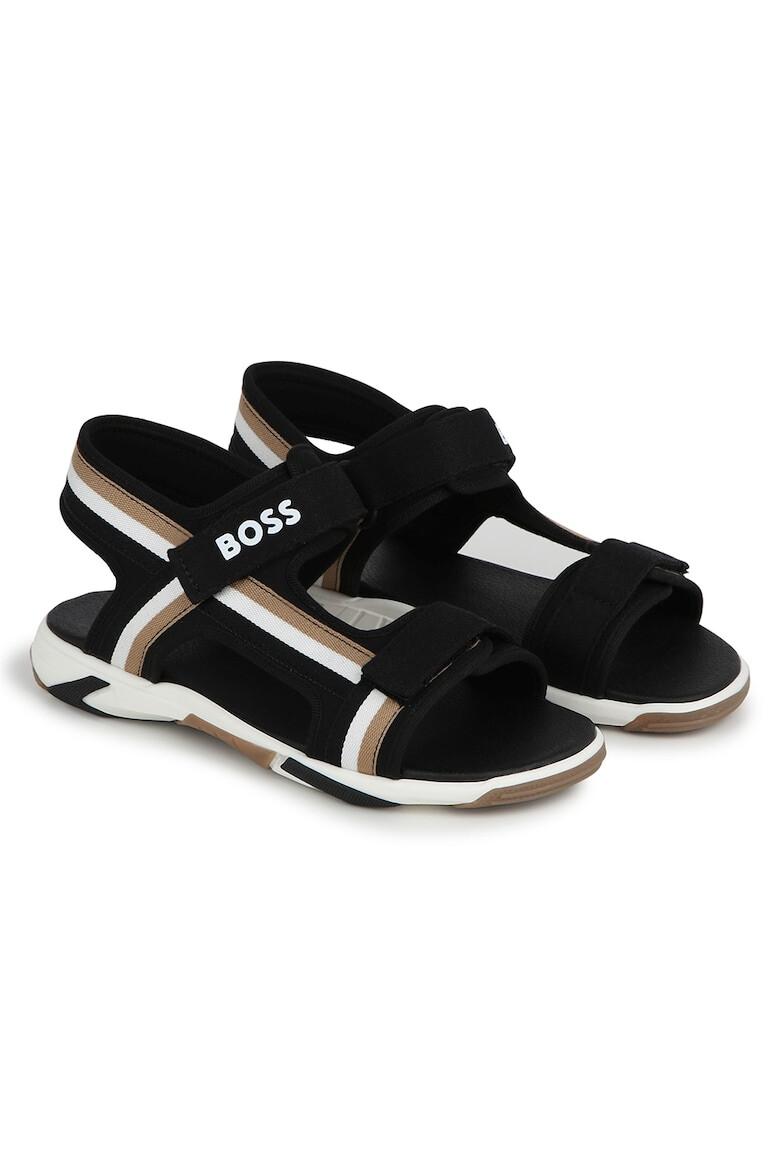 BOSS Kidswear Раирани сандали с велкро - Pepit.bg